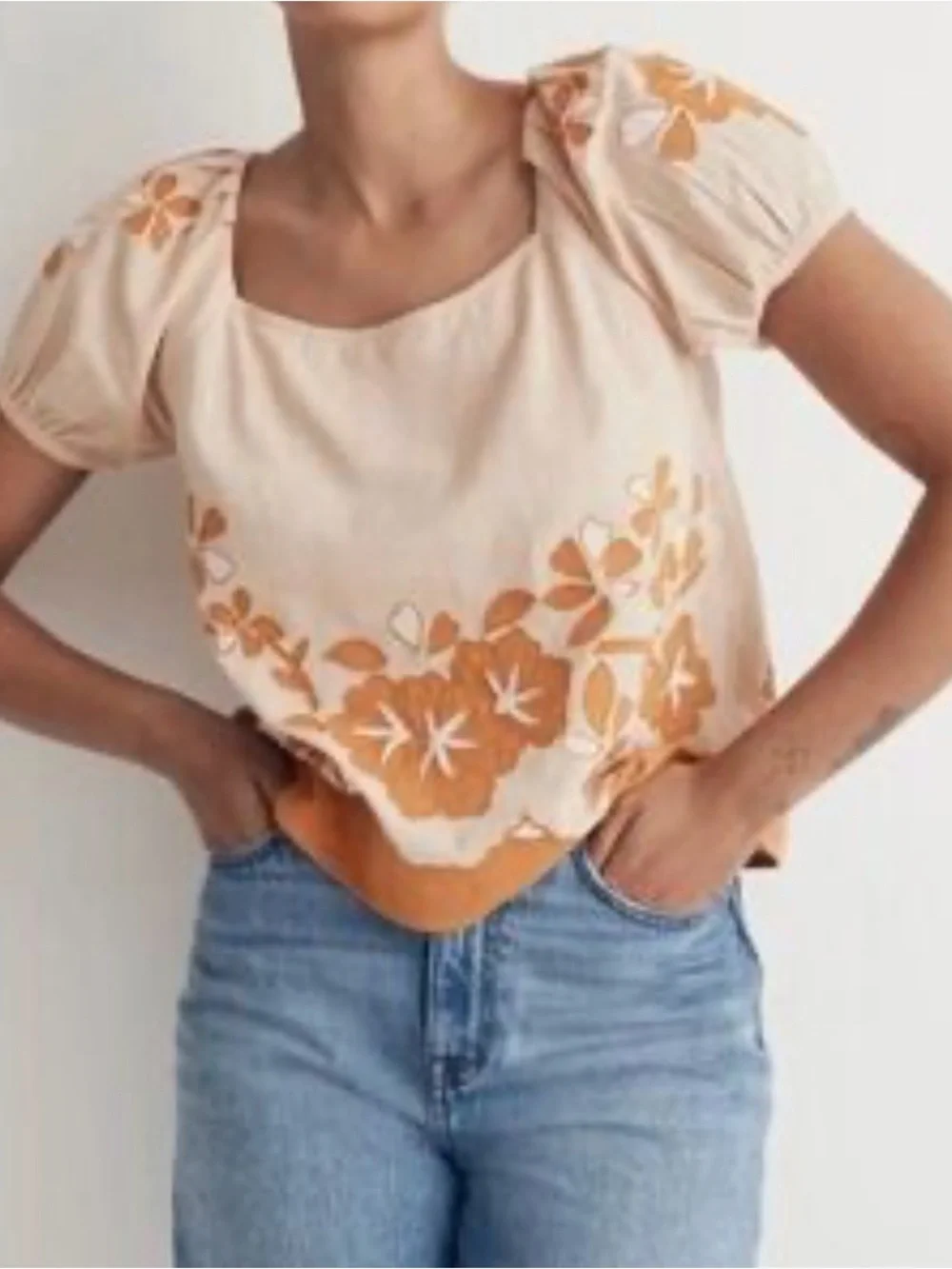 Madewell xxs New without tags Puff-Sleeve Blouse